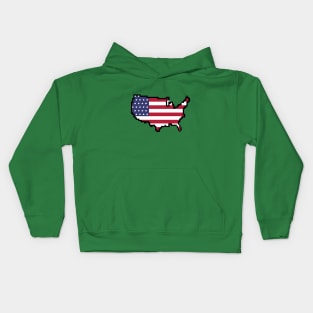 8-bit United States of America Kids Hoodie